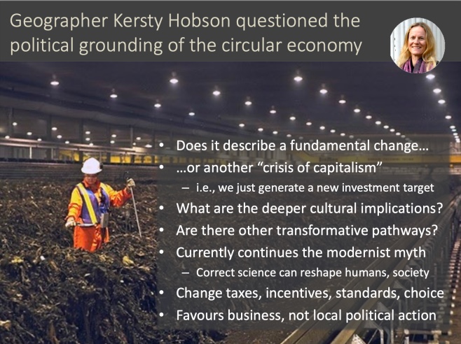 Image with questions regarding circular economy